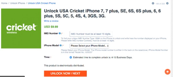Desbloquear Cricket iPhone 6