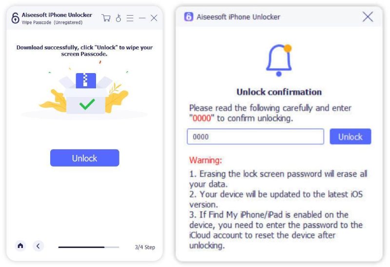 Aiseesoft iPhone Unlocker Desbloquear Ingresar