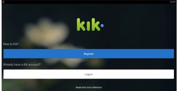 Iniciar sesión en Kik