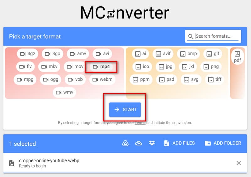 Inicio de Mconverter