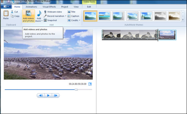 Agregar música en Windows Movie Maker