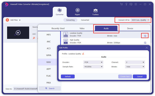 Ajustar la configuración de audio