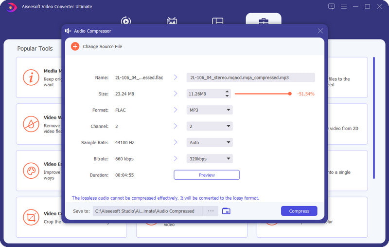 Compresión de audio Aiseesoft