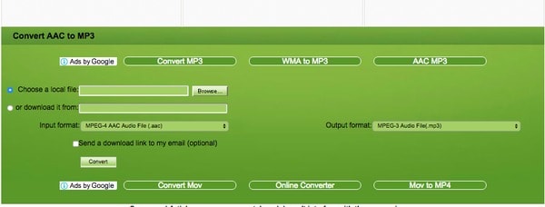 Convertir archivos AAC a MP3 en línea Convertir archivos