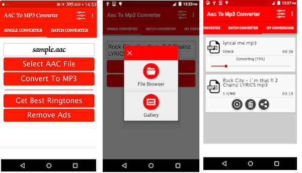 Convertir archivo AAC a MP3 Android