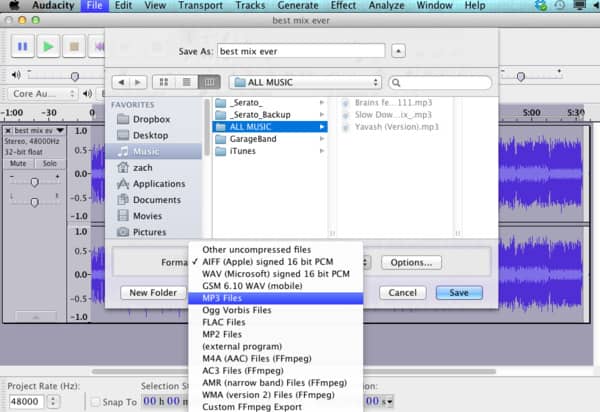 Convertir WMA a MP3 Audacity