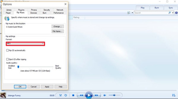 Convierta WMA a MP3 Windows Media Player