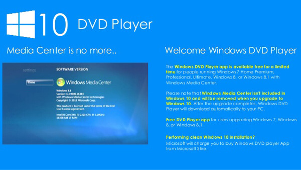 Aplicación de reproductor de DVD de Windows en Windows 10