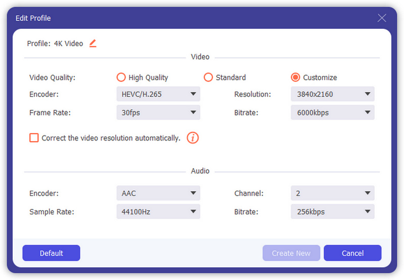 Configuración del Perfil