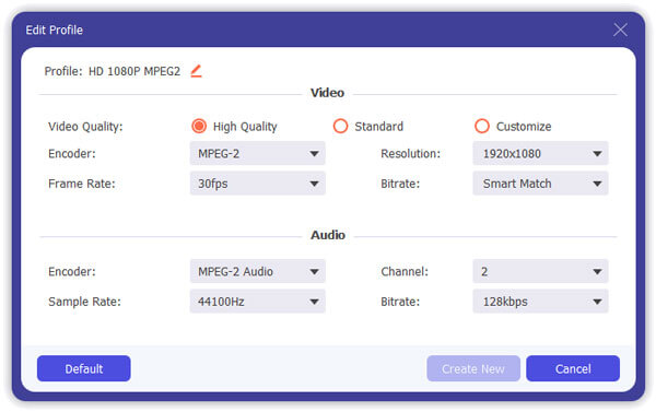 Configuraciones MPEG