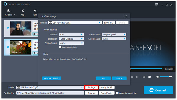 Administrar la configuración del perfil