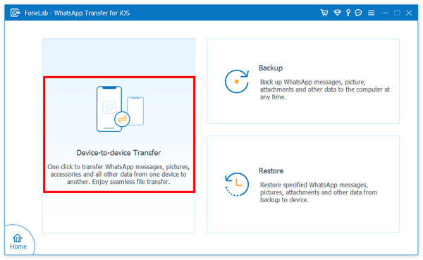 Seleccionar transferencia de dispositivo a dispositivo